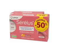 UPSA - Sérélys MENO - Complément Alimentaire Naturel - Désagréments de la Ménopause et Périménopause - Non hormonal - Bouffées de Chaleur, Fatigue - Pack 2x30 gélules