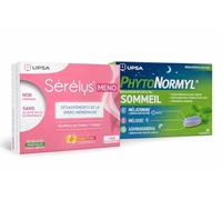 UPSA - Sérélys MENO + Phytonormyl Sommeil - Compléments Alimentaires Non Hormonaux - Ménopause & Sommeil - Bouffées de Chaleur, Fatigue, Endormissement - 30 Gélules + 30 Comprimés - Cure 1 Mois
