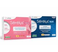 UPSA - Sérélys MENO + Sérélys NUIT - Compléments Alimentaires Non Hormonaux - Ménopause & Sommeil - Bouffées de Chaleur, Fatigue, Sueurs Nocturnes - 2 x 30 Gélules Végétales - 2 Mois