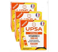 UPSA Vitalité, Vitamine C 1000mg en sachet - Lot de 3 Boites de 10 sachets (Pack 3)