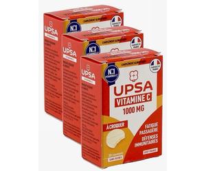 UPSA Vitality, Vitamin C 1000mg Tablet - Pack of 3 Boxes of 20 Tablets (Pack 3)