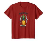 Upside Down Ananas Express Tropical Retro Cool Vibes T-Shirt, Enfant, Canneberge, 6 Ans