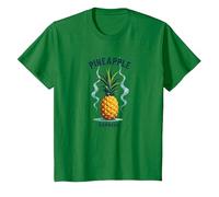 Upside Down Ananas Express Tropical Retro Cool Vibes T-Shirt, Enfant, Vert Kelly, 6 Ans