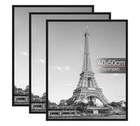 upsimples Lot de 3 Cadre 40x50cm, Cadre Photo 40x50 Noir, pour Galerie de Photos, Bande D'insertion, Montage Mural Horizontal ou Vertical