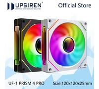UPSIREN UF-1 PRISM 4 PRO ventilateur de châssis d'ordinateur 12 cm ARGB 4 broches PWM ventilateur de refroidissement silencieux 12 V grand Volume d'air 45.2CFM/600-1500 tr/min BK REVERSED 5PC