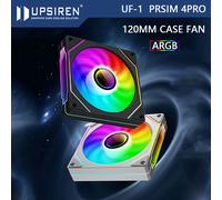 UPSIREN UF-1 PRISM 4 PRO ventilateur de châssis d'ordinateur 12 cm ARGB 4 broches PWM ventilateur de refroidissement silencieux 12 V grand Volume d'air 45.2CFM/600-1500 tr/min Black REVERSED 3PCS