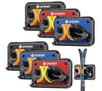 UPSPORT 6 Pièces Support Mural pour Ski et Snowboard, Porte-Skis pour Tout Type Ski ou Snowboard, Support de Rangement de Ski pour Garage Maison, Protège Rocker et Extrémités