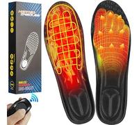 upstartech électriques USB Semelles chauffantes Femme Homme Ski Semelle Chauffante Rechargeable avec à télécommande, 3 Niveaux de Chaleur Semelle Thermique Taille Peut être coupé (eu-S)