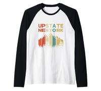 Upstate New York Outdoor Vintage Mountain Randonnée Camping Manche Raglan