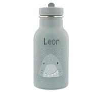 upstitch studio Trixie Sac à dos et gourde pour enfant - Sac à dos de maternelle et gourde - Personnalisable avec nom individuel ou en kit, Motif requin, Flasche 350ml