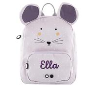 upstitch studio Trixie Sac à dos et gourde pour enfants, sac à dos de maternelle, sac à dos et gourde pour enfants, personnalisables avec nom individuel ou en kit, Souris, Rucksack BIG