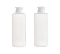 UPSTORE Lot de 2 flacons vides rechargeables en plastique transparent souple avec couvercle à rabat pour lotion tonique, gel douche, shampooing, 200 ml