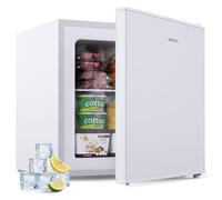 Upstreman 35L Mini Congelateur,-24℃ Petit Congélateur de 4 Étoiles,Porte Réversible,Silencieux,Économie d'Énergie,Congelateur Petit Taille pour Chambre,Bureau,Hôtel,Blanc,UF35