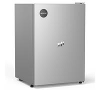 Upstreman 71L Petit Frigo Sans Congélateur, Réglage de Température 7 Positions 0-10°C, Éclairage LED, 40 dB Silencieux, Réfrigérateur Économe en Énergie pour Chambre Bureau Cuisine, CR71-Argent