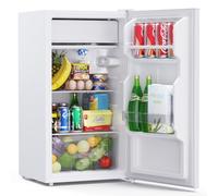 Upstreman 85 Litres Petit Frigo, Éclairage Intétré, Thermostat Réglable, Bac à Légumes, Silencieux, Porte Réversible, Petit Frigo de Bureau, Réfrigérateur de Chambre, Blanc, CR85