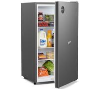 Upstreman 91 Litres Petit Frigo sans Congélateur, Réfrigérateur avec Éclairage Intétré, 1-10℃ Thermostat Réglable, 40 dB Silencieux, Frigo Petit de Bureau, Chambre, Gris Foncé, CR91