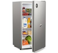 Upstreman 91 Litres Petit Frigo sans Congélateur, Réfrigérateur avec Éclairage Intétré, 1-10℃ Thermostat Réglable, 40 dB Silencieux, Frigo Petit de Bureau, Chambre, Gris Argenté, CR91