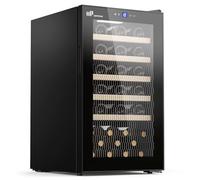 Upstreman 95L Cave à Vin - Capacité max. 41 Bouteilles, Réglage 5°C - 20°C, Encastrable/Sous-plan, Double Vitrage, Écran Tactile, Éclairage LED, 5 Clayettes, Noir W41