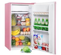 Upstreman Petit Frigo avec Congélateur de 91L, Thermostat Réglable, Refrigerateur de Chambre, Frigo Top pour Dortoir, Bureau, Rose - BR321