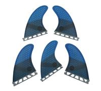 UPSURF Planche De Surf Future Tri-Quad Fin Set Fibre De Verre Rayon De Miel pour Surf Paddle Board (Blue K2.1)