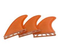 UPSURF Planche de Surf Tri Fin Future en Fibre de Verre Nid d'abeille Taille M (Orange G5)