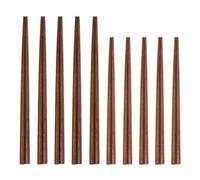 UPTALY Lot de 10 paires de baguettes en bois de noyer noir (5 paires longues + 5 paires courtes), tête pointue, minimalisme, naturel, réutilisable, pour cuisine japonaise, sushis, poisson, riz