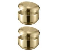 UPTALY Lot de 4 bols en acier inoxydable 18/10 de qualité alimentaire avec couvercles (doré, 12.5cm x 7.8cm), bol à céréales épais avec soucoupe, bol repas pour enfants, bol à kimchi coréen