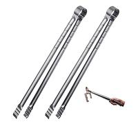 UPTALY pince à steak extra longue de 45 cm, Lot de 2 pinces à barbecue en acier inoxydable, pince à épiler de cuisine, pince à charbon professionnelle, pince à aliments épais, pince à grill coréen