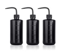 UPTATSUPPLY 3PCS Flacons Souples en Plastique，Flacons de Lavage à Squeeze ，Laboratoires, Jardin, lavage de Tatouage，avec Pipette étroite (500 ml noir)
