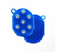 Uptiar Gants de drainage lymphatique pour femme, gants lymphatiques double face avec balle de massage - Rouleau de tissu profond portable pour soulager les muscles et raffermir le corps (bleu, 1 pièce