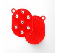 Uptiar Gants de drainage lymphatique pour femme, gants lymphatiques double face avec balle de massage - Rouleau de tissu profond portable pour soulager les muscles et raffermir le corps (rouge, 1