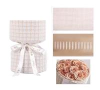 Uptiar Idée cadeau pour la fête des mères - Carton rond pour façonner un bouquet | Aide à l'emballage floral avec doublure, support de bouquet professionnel pour la fête des mères, arrangements de