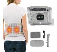 Uptiar Nuviol Ceinture de thérapie du dos 3 en 1 pour massage du dos et soulagement de la douleur - Coussin chauffant, masseur de vibrations profondes, ceinture réglable avec design ergonomique et 3