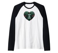 Uptime is My Love Language IT Server Tech Admin Heart Manche Raglan