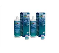 UPTOHIGH Nettoyant pour lentilles de contact 2 x 360ml - 3 mois de fourniture avec étuis MicroBlock antibactériens et formule HydroLock pour un confort amélioré toute la journée