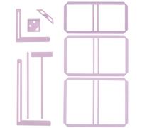 UPTTHOW 9 Pièces Outils de Reliure Faciles pour Scrapbooking pour Débutant, Kit Complet de Superbes Pochoirs et Guide de Découpe Peut Être Utilisé pour Créer des Carnets Calendriers Junk Journals