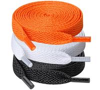 UpUGo 3 Paires de Lacets Chaussures, Lacets Plats de 8 mm de Large Pour Baskets, Course à Pied, Adultes