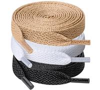 UpUGo 3 Paires de Lacets Chaussures, Lacets Plats de 8 mm de Large Pour Baskets, Course à Pied, Adultes