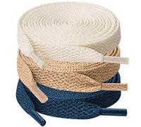 UpUGo 3 Paires de Lacets Chaussures, Lacets Plats de 8 mm de Large Pour Baskets, Course à Pied, Adultes