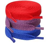 UpUGo 3 Paires de Lacets Chaussures, Lacets Plats de 8 mm de Large Pour Baskets, Course à Pied, Adultes