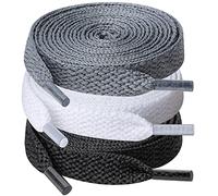 UpUGo 3 Paires de Lacets Chaussures, Lacets Plats de 8 mm de Large Pour Baskets, Course à Pied, Adultes