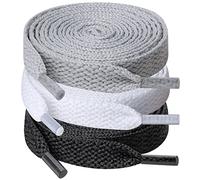 UpUGo 3 Paires de Lacets Chaussures, Lacets Plats de 8 mm de Large Pour Baskets, Course à Pied, Adultes