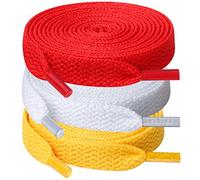 UpUGo 3 Paires de Lacets Chaussures, Lacets Plats de 8 mm de Large Pour Baskets, Course à Pied, Adultes