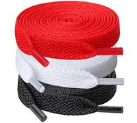 UpUGo 3 Paires de Lacets Chaussures, Lacets Plats de 8 mm de Large Pour Baskets, Course à Pied, Adultes