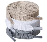 UpUGo 3 Paires de Lacets Chaussures, Lacets Plats de 8 mm de Large Pour Baskets, Course à Pied, Adultes