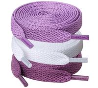 UpUGo 3 Paires de Lacets Chaussures, Lacets Plats de 8 mm de Large Pour Baskets, Course à Pied, Adultes