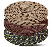 UpUGo 3 paires de lacets de bottes, lacets ronds pour chaussures et bottes de sport de course à pied et de randonnée