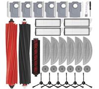 UPUPDAY Accessoires de Rechange pour Roborock S8 MaxV Ultra /S8 Max Ultra, 2 Brosse Principale 6 Sacs à Poussière 4 Filtre 6 Serpillères 6 Serpillères de Bord 6 Brosses Latérale