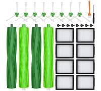 UPUPDAY Accessoires de Remplacement Compatible avec iRobot Roomba i7 i7+ i7 Plus i3 i3+ i4 i4+ i6 i6+ i8 i8+ E5 E6 E7 Aspirateur, 4 Brosses en Caoutchouc, 8 Filtres Hepa, 8 Brosses Latérales