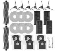 UPUPDAY Accessoires pour Dreame X40 Ultra Complete /X40 Master /L40 Ultra, Accessoires pour Mova P50 Pro Ultra, 2 Brosse Principale 6 Sacs à Poussière 4 Filtre 6 Serpillères 6 Brosses Latérale